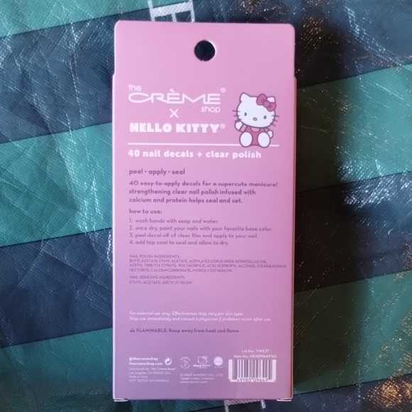 Hello Kitty Nail Decals & Clear Polish - Pink and Purple - Picture 2 of 5